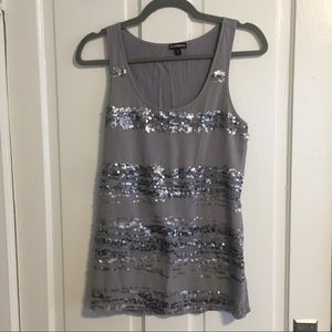 💥2 for $20💥 Express Sequins Grey Top